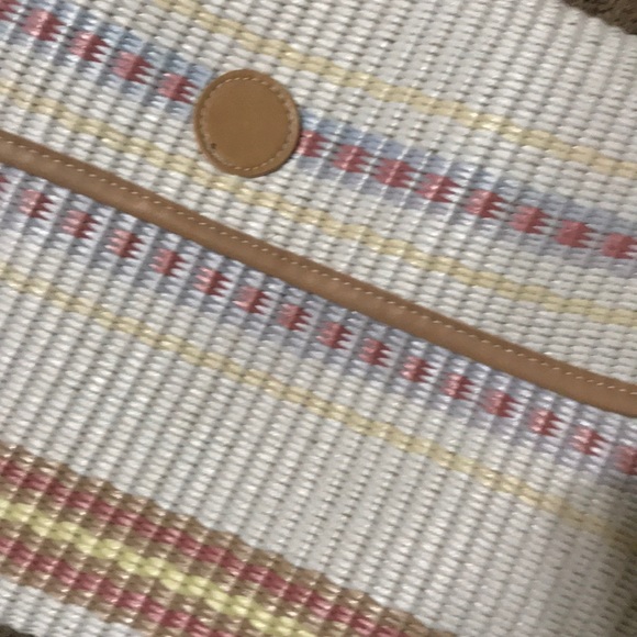 Vintage Bags Nwt Oversized Straw Beach Clutch With Strap Poshmark